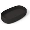OLYMPIA CERAMICA Lavabo da appoggio Wave OLYMPIA CERAMICA ovale in ceramica L 70 x H 14 x P 40 cm nero opaco piletta non inclusa