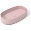 OLYMPIA CERAMICA Lavabo da appoggio Wave OLYMPIA CERAMICA ovale in ceramica L 70 x H 14 x P 40 cm rosa piletta non inclusa