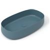 OLYMPIA CERAMICA Lavabo da appoggio Wave OLYMPIA CERAMICA ovale in ceramica L 70 x H 14 x P 40 cm petrolio piletta non inclusa