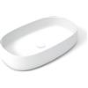 OLYMPIA CERAMICA Lavabo da appoggio Wave di OLYMPIA CERAMICA ovale in ceramica L 70 x H 14 x P 40 cm bianco piletta non inclusa
