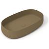 OLYMPIA CERAMICA Lavabo da appoggio Wave OLYMPIA CERAMICA ovale in ceramica L 70 x H 14 x P 40 cm marrone piletta non inclusa