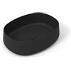 OLYMPIA CERAMICA Lavabo da appoggio Wave OLYMPIA CERAMICA ovale in ceramica L 60 x H 14 x P 40 cm nero lucido piletta non inclusa