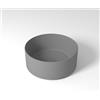 OLYMPIA CERAMICA Lavabo da appoggio OLYMPIA CERAMICA tondo in ceramica senza foro grigio
