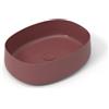 OLYMPIA CERAMICA Lavabo da appoggio Wave OLYMPIA CERAMICA ovale in ceramica L 50 x H 14 x P 40 cm melanzana piletta non inclusa