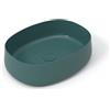 OLYMPIA CERAMICA Lavabo da appoggio Wave OLYMPIA CERAMICA ovale in ceramica L 50 x H 14 x P 40 cm verde piletta non inclusa