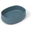 OLYMPIA CERAMICA Lavabo da appoggio Wave OLYMPIA CERAMICA ovale in ceramica L 50 x H 14 x P 40 cm petrolio piletta non inclusa