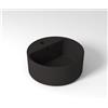 OLYMPIA CERAMICA Lavabo da appoggio Open OLYMPIA CERAMICA tondo 40cm in ceramica nero con foro