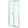 MARCO MAMMOLITI Porta doccia pieghevole L 98-102 cm x H 190 cm, per nicchia in vetro trasparente SP. 6 mm, profilo lucido cromo