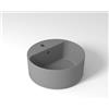 OLYMPIA CERAMICA Lavabo da appoggio OLYMPIA CERAMICA tondo in ceramica con foro grigio