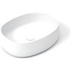 OLYMPIA CERAMICA Lavabo da appoggio Wave OLYMPIA CERAMICA ovale in ceramica L 50 x H 14 x P 40 cm bianco opaco piletta non inclusa