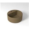 OLYMPIA CERAMICA Lavabo da appoggio Open OLYMPIA CERAMICA tondo in ceramica con foro marrone