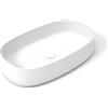OLYMPIA CERAMICA Lavabo da appoggio Wave OLYMPIA CERAMICA ovale in ceramica L 70 x H 14 x P 40 cm bianco piletta non inclusa