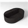OLYMPIA CERAMICA Lavabo da appoggio Wave OLYMPIA CERAMICA ovale in ceramica L 60 x H 17 x P 40 cm nero opaco