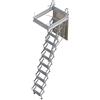 Iris Scala retrattile in acciaio galvanizzato, foro 50x70 cm, H da 2.76 a 3.00 m, 11 gradini, con corrimano