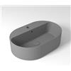 OLYMPIA CERAMICA Lavabo da appoggio OLYMPIA CERAMICA Open ovale in ceramica L 60 x H 17 x P 40 cm grigio piletta non inclusa
