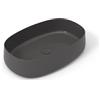 OLYMPIA CERAMICA Lavabo da appoggio Wave OLYMPIA CERAMICA ovale in ceramica L 60 x H 14 x P 40 cm grigio lucido piletta non inclusa