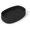 OLYMPIA CERAMICA Lavabo da appoggio Wave OLYMPIA CERAMICA ovale in ceramica L 60 x H 14 x P 40 cm nero piletta non inclusa