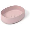 OLYMPIA CERAMICA Lavabo da appoggio Wave OLYMPIA CERAMICA ovale in ceramica L 50 x H 14 x P 40 cm rosa lucido piletta non inclusa