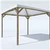 Leroy Merlin Gazebo 3 x 3 m in legno massello naturale, copertura bianca - Joy
