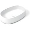 OLYMPIA CERAMICA Lavabo da appoggio Wave OLYMPIA CERAMICA ovale in ceramica L 60 x H 14 x P 40 cm bianco lucido piletta non inclusa