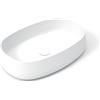 OLYMPIA CERAMICA Lavabo da appoggio Wave OLYMPIA CERAMICA ovale in ceramica L 60 x H 14 x P 40 cm bianco opaco piletta non inclusa