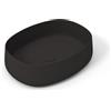 OLYMPIA CERAMICA Lavabo da appoggio Wave OLYMPIA CERAMICA ovale in ceramica L 50 x H 14 x P 40 cm nero piletta non inclusa