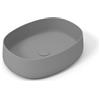 OLYMPIA CERAMICA Lavabo da appoggio Wave OLYMPIA CERAMICA ovale in ceramica L 50 x H 14 x P 40 cm grigio opaco