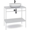MADERO Mobile bagno da terra con lavabo e porta asciugamani L 80 x H 92 x P 45.5 cm bianco per vasca centrale Outline