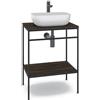 MADERO Mobile bagno da terra con lavabo e porta asciugamani L 60 x H 92 x P 45.5 cm marrone per vasca centrale Outline