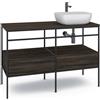 MADERO Mobile bagno da terra con lavabo L 120 x H 92 x P 45.5 cm marrone 2 cassetti per vasca dx Outline