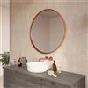 RANDAL Specchio Kende tondo in alluminio rosa Ø 80 cm