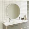 RANDAL Specchio Kende tondo in alluminio bianco Ø 80 cm