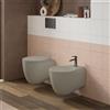 Leroy Merlin Coppia sanitari scarico a parete Ergo tortora WC: P 51 x L 36.5 x H 42 cm, bidet: P 51 x L 36.5 x H 36 cm