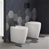 Leroy Merlin Coppia sanitari scarico a pavimento e a parete Xes bianco opaco WC: P 51 x L 38 x H 35 cm, bidet: P 51 x L 38 x H 30 cm