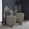 Leroy Merlin Coppia sanitari scarico a pavimento e a parete Xes tortora WC: P 51 x L 38 x H 35 cm, bidet: P 51 x L 38 x H 30 cm