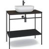 MADERO Mobile bagno da terra con lavabo L 80 x H 92 x P 45.5 cm nero per vasca centrale Outline