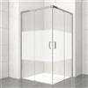 Leroy Merlin Lato per box doccia angolare scorrevole Jazz dritto H 200 x L 70 cm, sp 6 mm argento serigrafato