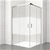 Leroy Merlin Lato per box doccia angolare dritto H 200 x L 70 cm, sp 6 mm cromo smerigliato