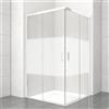Leroy Merlin Lato per box doccia angolare dritto H 200 x L 70 cm, sp 6 mm bianco smerigliato