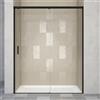 Leroy Merlin Porta doccia scorrevole L 118-119.5 cm x H 200 cm per nicchia in vetro trasparente SP. 6 mm, profilo opaco nero, serie Jazz
