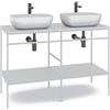 MADERO Mobile bagno da terra con lavabo L 120 x H 92 x P 45.5 cm bianco per doppia vasca Outline