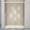 Leroy Merlin Porta doccia scorrevole L 118-119.5 cm x H 200 cm per nicchia in vetro trasparente SP. 6 mm, profilo opaco bianco, serie Jazz