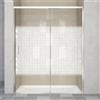 Leroy Merlin Porta doccia scorrevole L 118-119.5 cm x H 200 cm per nicchia in vetro smerigliato SP. 6 mm, profilo lucido cromo, serie Jazz
