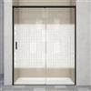 Leroy Merlin Porta doccia scorrevole L 118-119.5 cm x H 200 cm per nicchia in vetro smerigliato SP. 6 mm, profilo opaco nero, serie Jazz