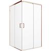 Leroy Merlin Lato per box doccia angolare scorrevole dritto Jazz dx H 200 x L 80 cm, sp 6 mm oro rosa vetro senza finitura / trasparente