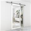 Leroy Merlin Porta scorrevole reversibile Mirror in mdf bianco, L 96 x H 215 cm, con binario Country satinato