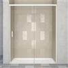 Leroy Merlin Porta doccia scorrevole L 138-139.5 cm x H 200 cm per nicchia in vetro trasparente SP. 6 mm, profilo opaco bianco, serie Jazz