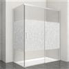 Leroy Merlin Porta doccia scorrevole L 138-139.5 cm x H 200 cm per nicchia in vetro smerigliato SP. 6 mm, profilo cromo, serie Jazz