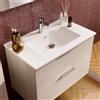 SENSEA Lavabo a incasso rettangolare vasca centrale Jnka L 81 x H 18 x P 46.5 cm in ceramica bianco lucido