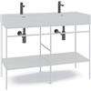 MADERO Mobile bagno da terra con lavabo L 120 x H 89 x P 45.5 cm bianco per doppia vasca Outline